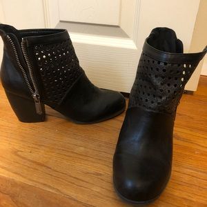 Black heeled booties